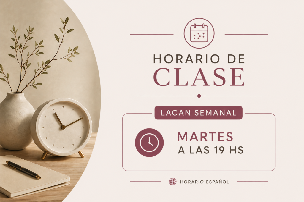 HORARIO DE CLASE MARTES A LAS 19 HS
