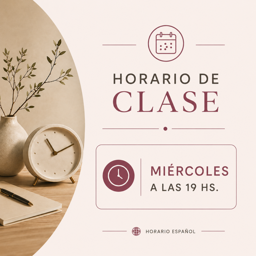 HORARIO MIÉRCOLES 19 HORAS